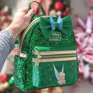 Tinkerbell EXCLUSIVE Sequin Loungefly Mini Backpack NWT!! SOLD OUT - HTF
